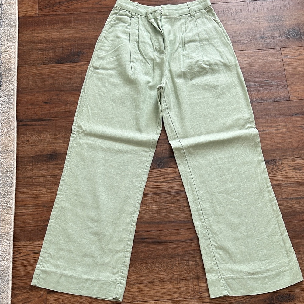 Abercrombie & Fitch Mint Green Linen Pants
